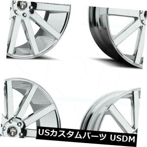 �C�O�A���z�C�[�� 22x9 DUB�V���b�g�J���[S120 5x120 38�N���[���z�C�[�������Z�b�g�i4�j 22x9 DUB Shot Calla S120 5x120 38 Chrome Wheels Rims Set(4)