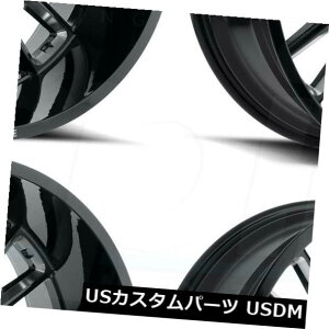 COAzC[ 22x12GΓIH115vf^[8x170 -44ubN~hzC[Zbgi4j 22x12 Hostile H115 Predator 8x170 -44 Black Milled Wheels Rims Set(4)