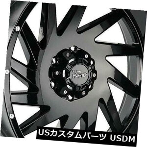 COAzC[ 24x14It[hX^[M12 5x5 / 5x127 -76ubNzC[Zbgi4j 24x14 Off-Road Monster M12 5x5/5x127 -76 Black Wheels Rims Set(4)