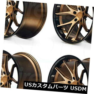 �C�O�A���z�C�[�� 19x8.5 / 19x9.5 Ferrada FR2 5x114.3 15/20�}�b�g�u�����Y�u���b�N���b�v�z�C�[��Ri�Z�b�g�i4�j 19x8.5/19x9.5 Ferrada FR2 5x114.3 15/20 Matte Bronze Black Lip Wheels Ri Set(4) �y���s�A���i�z