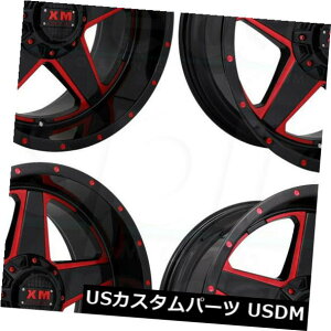 COAzC[ 24x12 Xtreme Mudder XM315 6x135 / 6x5.5 -44OXubNbh~hzC[Zbgi4j 24x12 Xtreme Mudder XM315 6x135/6x5.5 -44 Gloss Black Red Milled Wheels Set(4)