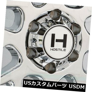 COAzC[ 20x10GΓIH108XvPbg8x6.5 / 8x165.1 -19N[zC[Zbgi4j 20x10 Hostile H108 Sprocket 8x6.5/8x165.1 -19 Chrome Wheels Rims Set(4)