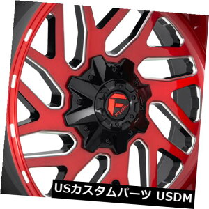 COAzC[ 22x10RTriton D691 8x6.5 / 8x165.1 -18ubNbhzC[Zbgi4j 22x10 Fuel Triton D691 8x6.5/8x165.1 -18 Black Red Wheels Rims Set(4)