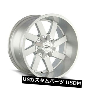 COAzC[ 24x12It[hX^[M80 6x135 / 6x5.5 -44Vo[uVzC[Zbgi4j 24x12 Off-Road Monster M80 6x135/6x5.5 -44 Silver Brushed Wheels Rims Set(4)