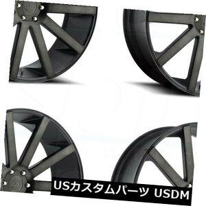 �C�O�A���z�C�[�� 24x10 DUB Shot Calla S121 6x5.5 / 6x139.7 30�u���b�N�}�V���h�z�C�[�������Z�b�g�i4�j 24x10 DUB Shot Calla S121 6x5.5/6x139.7 30 Black Machined Wheels Rims Set(4) �y���s�A���i�z