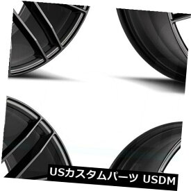 海外輸入ホイール 20x8.5 / 20x10 Savini BM13 5x114.3 35/43マットブラックホイールリムセット（4） 20x8.5/20x10 Savini BM13 5x114.3 35/43 Matte Black Wheels Rims Set(4)