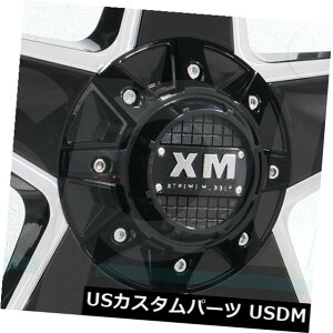 �C�O�A���z�C�[�� 24x12 Xtreme Mudder XM315 8x6.5 / 8x165.1 -44�O���X�u���b�N�~���h�z�C�[��Ri�Z�b�g�i4�j 24x12 Xtreme Mudder XM315 8x6.5/8x165.1 -44 Gloss Black Milled Wheels Ri Set(4)