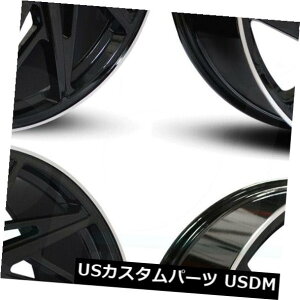 �C�O�A���z�C�[�� 24x10���[�h�t�H�[�XRF25 5x120 32�u���b�N�z�C�[�������Z�b�g�i4�j 24x10 Road Force RF25 5x120 32 Black Wheels Rims Set(4) �y���s�A���i�z