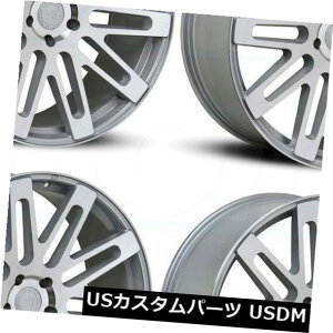 海外輸入ホイール 24x10ロードフォースRF24 6x5.5 / 6x139.7 30ブラシシルバーホイールリムセット(4) 24x10 Road Force RF24 6x5.5/6x139.7 30 Brush Silver Wheels Rims Set(4)