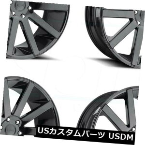 �C�O�A���z�C�[�� 24x10 DUB�V���b�g�J���[S219 5x5.5 / 5x139.7 25�O���X�u���b�N�z�C�[�������Z�b�g�i4�j 24x10 DUB Shot Calla S219 5x5.5/5x139.7 25 Gloss Black Wheels Rims Set(4) �y���s�A���i�z