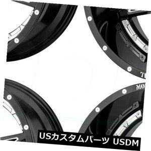�C�O�A���z�C�[�� 20x10 Moto Metal MO993 6x5.5 / 6x139.7 -18�u���b�N�~���h�z�C�[�������Z�b�g�i4�j 20x10 Moto Metal MO993 6x5.5/6x139.7 -18 Black Milled Wheels Rims Set(4) �y���s�A���i�z