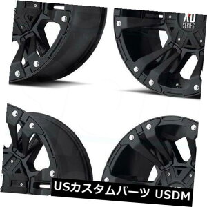 COAzC[ 20x10 XD XD822X^[8x170 -24ubNANZgzC[Zbgi4j 20x10 XD XD822 Monster 8x170 -24 Black Accent Wheels Rims Set(4)