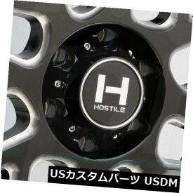 海外輸入ホイール 20x12敵対的なH108スプロケット6x5.5 / 6x139.7 -44ブラックミルドホイールリムセット（4） 20x12 Hostile H108 Sprocket 6x5.5/6x139.7 -44 Black Milled Wheels Rims Set(4)