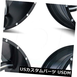 �C�O�A���z�C�[�� 20x14�J���I�t���[�h�c�C�X�g8x6.5 / 8x170 -76�T�e���u���b�N�~���h�z�C�[��Ri�Z�b�g�i4�j 20x14 Cali Off-Road Twisted 8x6.5/8x170 -76 Satin Black Milled Wheels Ri Set(4) �y���s�A���i�z