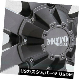 �C�O�A���z�C�[�� 22x10 Moto Metal MO962 8x6.5 / 8x165.1 -18�K�����^���z�C�[�������Z�b�g�i4�j 22x10 Moto Metal MO962 8x6.5/8x165.1 -18 Gunmetal Wheels Rims Set(4) �y���s�A���i�z