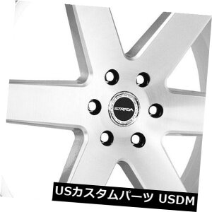 �C�O�A���z�C�[�� 26x10 Strada S60 Coda 6x135 24�V���o�[�u���V�z�C�[�������Z�b�g�i4�j 26x10 Strada S60 Coda 6x135 24 Silver Brushed Wheels Rims Set(4)