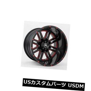 COAzC[ 20x12AJIt[hA106 6x135 -44ubN~hbhzC[Zbgi4j 20x12 American Off-Road A106 6x135 -44 Black Milled Red Wheels Rims Set(4)