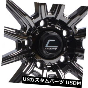 COAzC[ 19x8.5 Cosmis R1 5x120 35ubNN[zC[Zbgi4j 19x8.5 Cosmis R1 5x120 35 Black Chrome Wheels Rims Set(4)