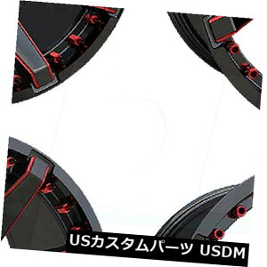 COAzC[ 22x12 Xtreme XM301 5x115 / 5x5 / 5x12 7 -44OXubNbh~zC[Zbgi4j 22x12 Xtreme XM301 5x115/5x5/5x127 -44 Gloss Black Red Milled Wheels Set(4)