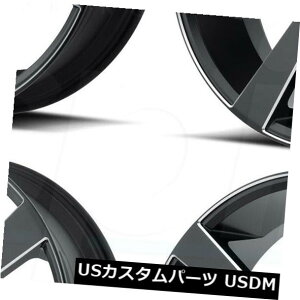 �C�O�A���z�C�[�� 22x9 Asanti Black ABL-15 Apollo 6x5.5 / 6x139.7 15 Satin Black Milled Wheels Set�i4 22x9 Asanti Black ABL-15 Apollo 6x5.5/6x139.7 15 Satin Black Milled Wheels Set(4 �y���s�A���i�z
