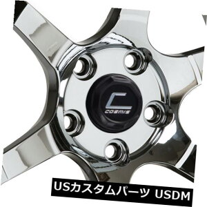 COAzC[ 18x11 Cosmis XT-006R 5x114.3 8̃ubNN[zC[Zbgi4j 18x11 Cosmis XT-006R 5x114.3 8 Black Chrome Wheels Rims Set(4)