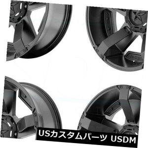 �C�O�A���z�C�[�� 20x10 XD XD811 Rockstar 5x5.5 / 5x150 -24�u���b�N�A�N�Z���g�z�C�[�������Z�b�g�i4�j 20x10 XD XD811 Rockstar 5x5.5/5x150 -24 Black Accent Wheels Rims Set(4) �y���s�A���i�z