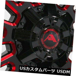 COAzC[ 20x10AJIt[hA105 5x114.3 -24ubN~hbhzC[Zbgi4j 20x10 American Off-Road A105 5x114.3 -24 Black Milled Red Wheels Rims Set(4)