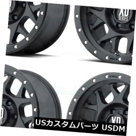 海外輸入ホイール 20x9 XD XD127 Bully 6x5.5 / 6x139.7 18ブラックリングホイールリムセット（4） 20x9 XD XD127 Bully 6x5.5/6x139.7 18 Black Ring Wheels Rims Set(4)