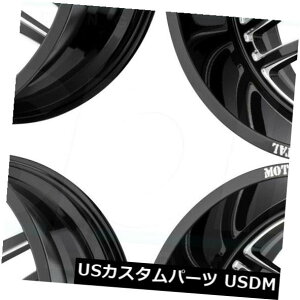 �C�O�A���z�C�[�� 20x12 Moto Metal MO992 8x6.5 / 8x165.1 -44�u���b�N�~���h�z�C�[�������Z�b�g�i4�j 20x12 Moto Metal MO992 8x6.5/8x165.1 -44 Black Milled Wheels Rims Set(4) �y���s�A���i�z