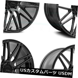 海外輸入ホイール 20x9 / 20x10.5 Verde VFF01 5x108 35/45グロスブラックホイールリムセット（4） 20x9/20x10.5 Verde VFF01 5x108 35/45 Gloss Black Wheels Rims Set(4)