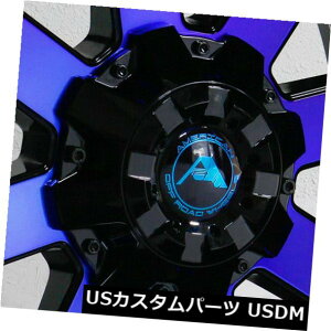COAzC[ 20x12AJIt[hA108 6x5 / 6x127 -44ubN}VjOhu[zC[RiZbgi4j 20x12 American Off-Road A108 6x5/6x127 -44 Black Machined Blue Wheels Ri Set(4)