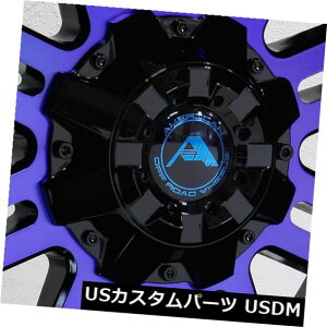 COAzC[ 20x12AJIt[hA106 8x170 -44ubN}VjOhu[zC[Zbgi4j 20x12 American Off-Road A106 8x170 -44 Black Machined Blue Wheels Rims Set(4)