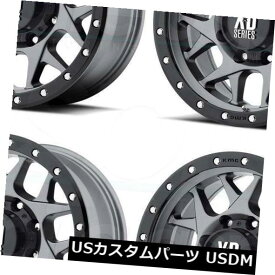 海外輸入ホイール 18x9 XD XD127 Bully 6x5.5 / 6x139.7 18 Gunmetal Black Wheels Rims Set（4） 18x9 XD XD127 Bully 6x5.5/6x139.7 18 Gunmetal Black Wheels Rims Set(4)