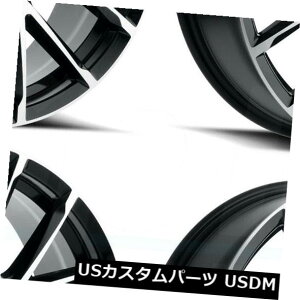 COAzC[ 22x9 MKW M123 5x115 / 5x120 18OXubN}VzC[Zbgi4j 22x9 MKW M123 5x115/5x120 18 Gloss Black Machine Wheels Rims Set(4)