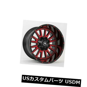 COAzC[ 20x10AJIt[hA105 6x135 / 6x5.5 -24ubN}VjObhzC[RZbgi4j 20x10 American Off-Road A105 6x135/6x5.5 -24 Black Machined Red Wheels R Set(4)