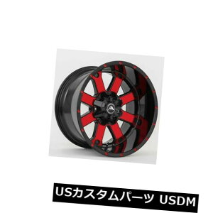 COAzC[ 20x10AJIt[hA108 6x135 / 6x5.5 -24ubN}VjObhzC[RZbgi4j 20x10 American Off-Road A108 6x135/6x5.5 -24 Black Machined Red Wheels R Set(4)
