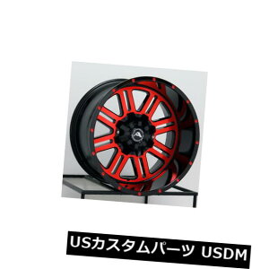 COAzC[ 20x10AJIt[hA106 6x135 / 6x5.5 -24ubN}VjObhzC[RZbgi4j 20x10 American Off-Road A106 6x135/6x5.5 -24 Black Machined Red Wheels R Set(4)