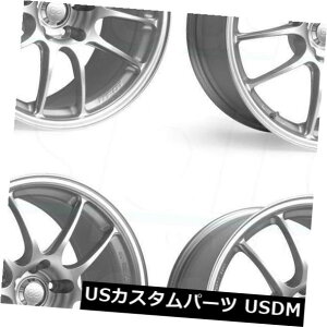 �C�O�A���z�C�[�� 18x8.5 Enkei Pf01 5x114.3 48�V���o�[�y�C���g�z�C�[�������Z�b�g�i4�j 18x8.5 Enkei Pf01 5x114.3 48 Silver Paint Wheels Rims Set(4) �y���s�A���i�z