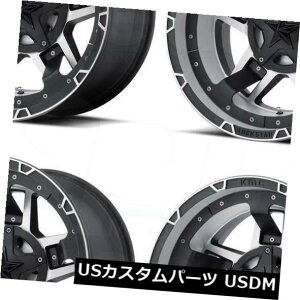 �C�O�A���z�C�[�� 18x9 XD XD827 Rockstar 5x5 / 5x127 / 5x13 5 0�u���b�N�}�V���z�C�[�������Z�b�g�i4�j 18x9 XD XD827 Rockstar 5x5/5x127/5x135 0 Black Machine Wheels Rims Set(4) �y���s�A���i�z