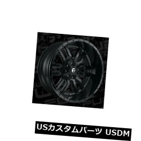 海外輸入ホイール 24x12 ET-44 Fuel D596 Sledge 8x165.1 Matte Black w / Black Lip Wheels（4個セット） 24x12 ET-44 Fuel D596 Sledge 8x165.1 Matte Black w/ Black Lip Wheels (Set of 4)
