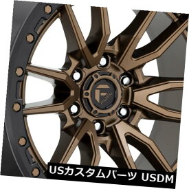 海外輸入ホイール 20x10 ET-18 Fuel D681 Rebel 6x139.7ブロンズw /ブラックリップリム（4個セット） 20x10 ET-18 Fuel D681 Rebel 6x139.7 Bronze w/ Black Lip Rims (Set of 4)