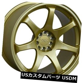 海外輸入ホイール 15X8 +21 XXR 551 4x100 / 114.3ゴールドホイール（4個セット） 15X8 +21 XXR 551 4x100/114.3 Gold Wheels (Set of 4)