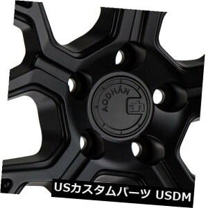 COAzC[ 18x8F / 18x9R | +3 5F / 30R Aodhan LS009 5x100}bgubNi4Zbgj 18x8F/18x9R|+35F/30R Aodhan LS009 5x100 Matte Black Rims (Set of 4)