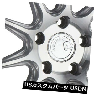 COAzC[ 18x8.5F / 18x9.5 R | + 35F / 30R Aodhan DS07 5x114.3}VjOzC[tVo[i4Zbgj 18x8.5F/18x9.5R|+35F/30R Aodhan DS07 5x114.3 Silver w/Machined Wheels (Set of 4)
