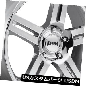 �C�O�A���z�C�[�� 22x9.5 ET30�_�uS249 Roc 6x139.7�N���[���z�C�[���i4�Z�b�g�j 22x9.5 ET30 Dub S249 Roc 6x139.7 Chrome Wheels (Set of 4) �y���s�A���i�z