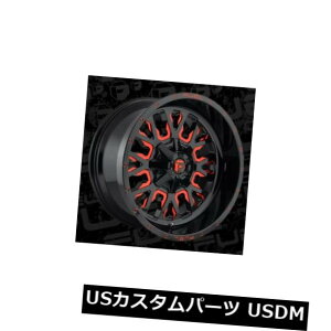 COAzC[ 20x12 ET-43RD612Xg[N8x165.1ubNALfB[bhti4Zbgj 20x12 ET-43 Fuel D612 Stroke 8x165.1 Black w/Candy Red Rims (Set of 4)