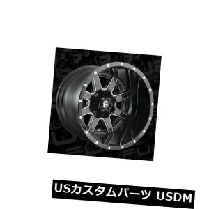 �C�O�A���z�C�[�� 20x14 ET-76 Fuel D610 Maverick 8x165.1�u���b�N�~���h�����i4�Z�b�g�j 20x14 ET-76 Fuel D610 Maverick 8x165.1 Black Milled Rims (Set of 4) �y���s�A���i�z