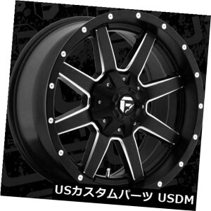 �C�O�A���z�C�[�� 20x8.25 ET-265 Fuel D538 Maverick 8x165.1 Black Milled Rims�i4�Z�b�g�j 20x8.25 ET-265 Fuel D538 Maverick 8x165.1 Black Milled Rims (Set of 4)