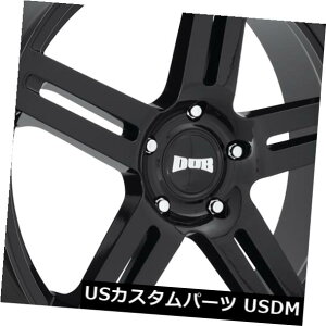 �C�O�A���z�C�[�� 24x10 ET30�_�uS250 Roc 6x139.7�u���b�N�����i4�Z�b�g�j 24x10 ET30 Dub S250 Roc 6x139.7 Black Rims (Set of 4) �y���s�A���i�z