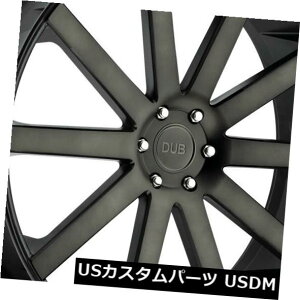 �C�O�A���z�C�[�� 22x9.5 ET30�_�uS121�V���b�g�J���[6x135�u���b�N�}�V�j���O�h�����i4�Z�b�g�j 22x9.5 ET30 Dub S121 Shot Calla 6x135 Black Machined Rims (Set of 4) �y���s�A���i�z